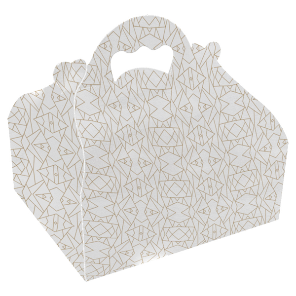 CAJITAS CON ASAS PASTELERÍA 'THEPACK DECO' 250 G/M2 20x18x7 CM BLANCO CARTÓN ONDULADO NANO-MICRO (50 UNID.)