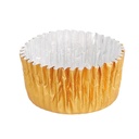 CÁPSULAS 'PETITS FOURS' Ø 2,9x1,6 CM DORADO ALUMINIO (1000 UNID.)