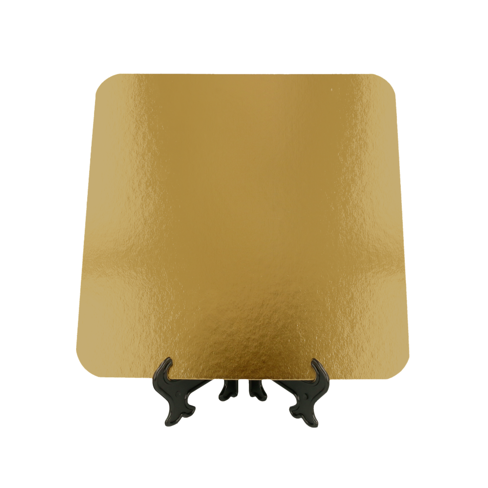 CARTONES PASTELERÍA DOBLE CARA 950 G/M2 32x32 CM ORO/NEGRO CARTÓN (50 UNID.)