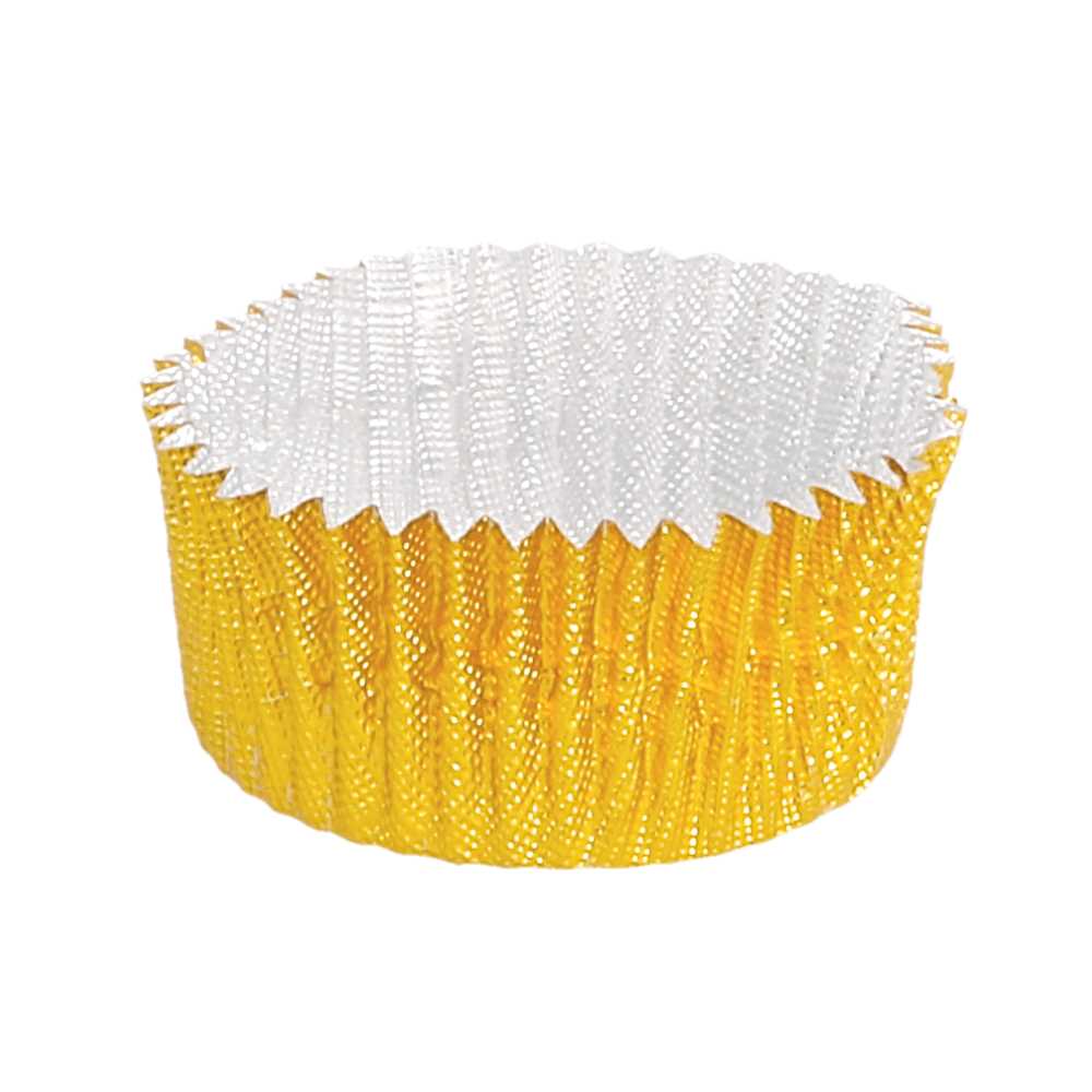 CÁPSULAS 'PETITS FOURS' Ø 3,2x1,7 CM DORADO ALUMINIO (1500 UNID.)