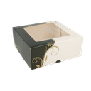 CAJAS PASTELERÍA CON VENTANA 'THEPACK CLASSIC' 250 G/M2 18x18x7,5 CM BLANCO CARTÓN ONDULADO NANO-MICRO (200 UNID.)