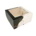 CAJAS PASTELERÍA CON VENTANA 'THEPACK CLASSIC' 250 G/M2 24x24x12 CM BLANCO CARTÓN ONDULADO NANO-MICRO (100 UNID.)