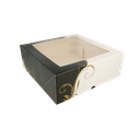 CAJAS PASTELERÍA CON VENTANA 'THEPACK CLASSIC' 250 G/M2 28x28x10 CM BLANCO CARTÓN ONDULADO NANO-MICRO (100 UNID.)