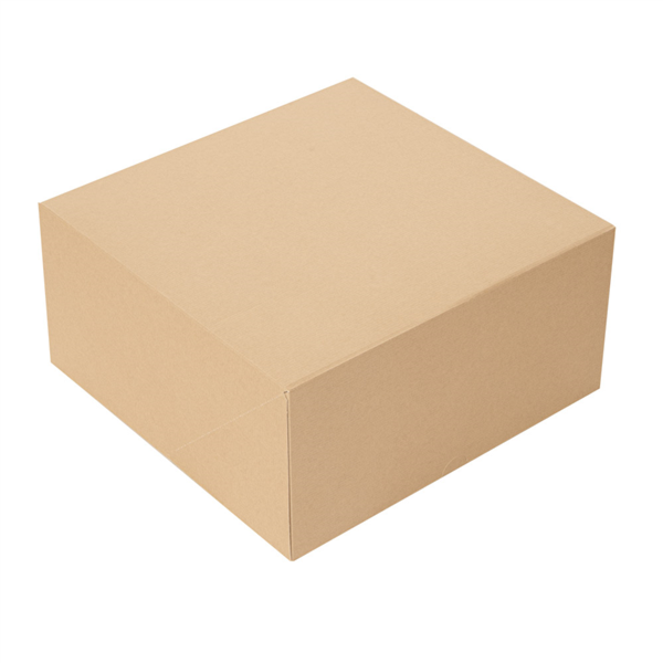 CAJAS PASTELERÍA SIN VENTANA 'THEPACK' 240 G/M2 24x24x12 CM NATURAL CARTÓN ONDULADO NANO-MICRO (100 UNID.)