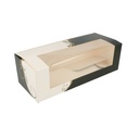 CAJAS PASTELERÍA CON VENTANA 'THEPACK CLASSIC' 250 G/M2 26x11x8 CM BLANCO CARTÓN ONDULADO NANO-MICRO (300 UNID.)