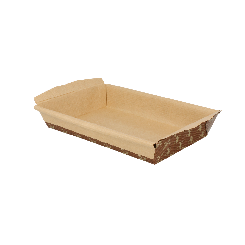 MOLDES PASTELERÍA LAMINADOS 165 G/M2 16,8x10,9x3,8 CM MARRÓN PAPEL (402 UNID.)