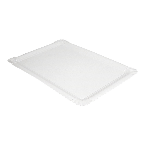 Bandejas Pastelería - Medianas 300 G/M2 26X18Cm Blanco Cartón (250 Unid.)