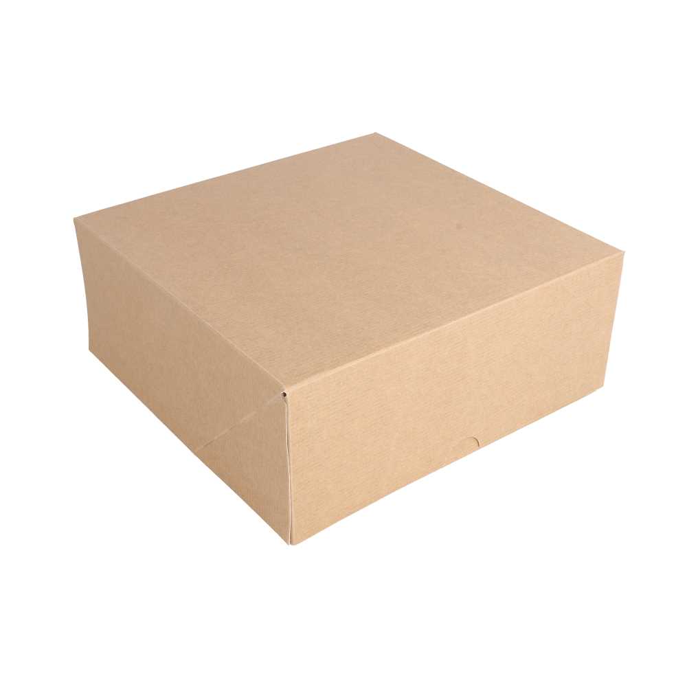 CAJAS PASTELERÍA SIN VENTANA 'THEPACK' 240 G/M2 18x18x7,5 CM NATURAL CARTÓN ONDULADO NANO-MICRO (200 UNID.)