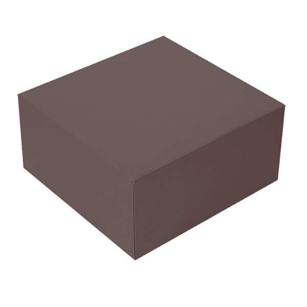 CAJAS PASTELERÍA SIN VENTANA 'THEPACK' 250 G/M2 24x24x12 CM CHOCOLATE CARTÓN ONDULADO NANO-MICRO (100 UNID.)