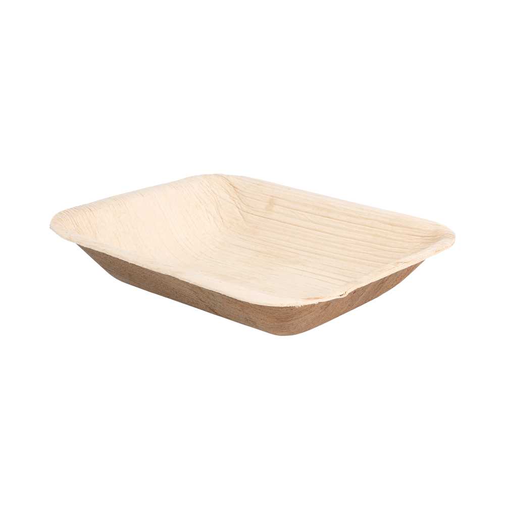 Bandejas Rectangulares 'Areca' 16X12,5X3 Cm Natural Areca (200 Unid.)