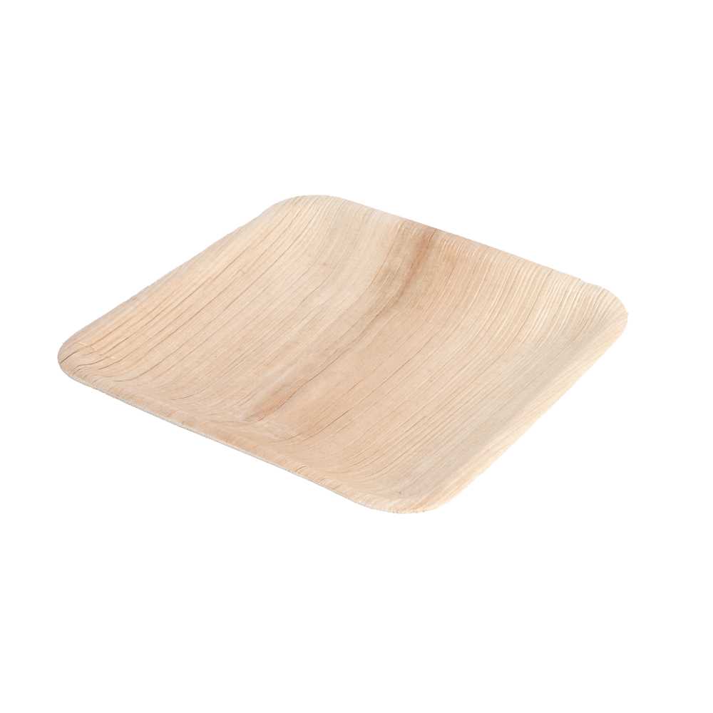 PLATOS CUADRADOS 'ARECA' 15x15x1,5 CM NATURAL ARECA (200 UNID.)