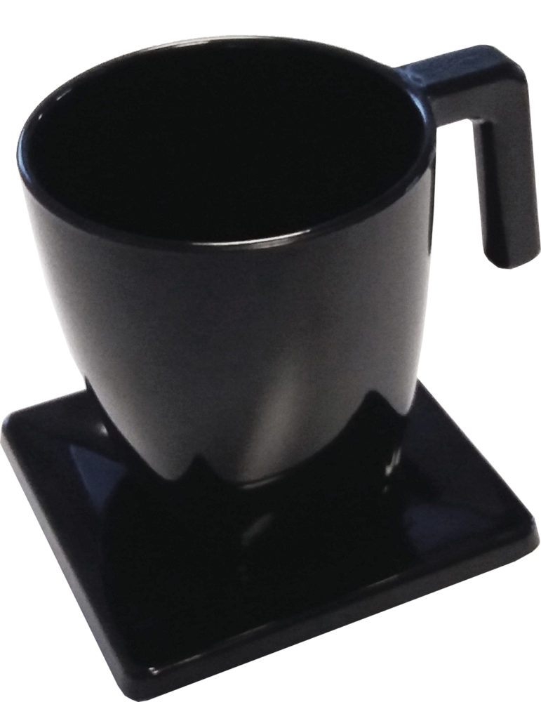 Taza Maestro 200 Ml + Plato Negro