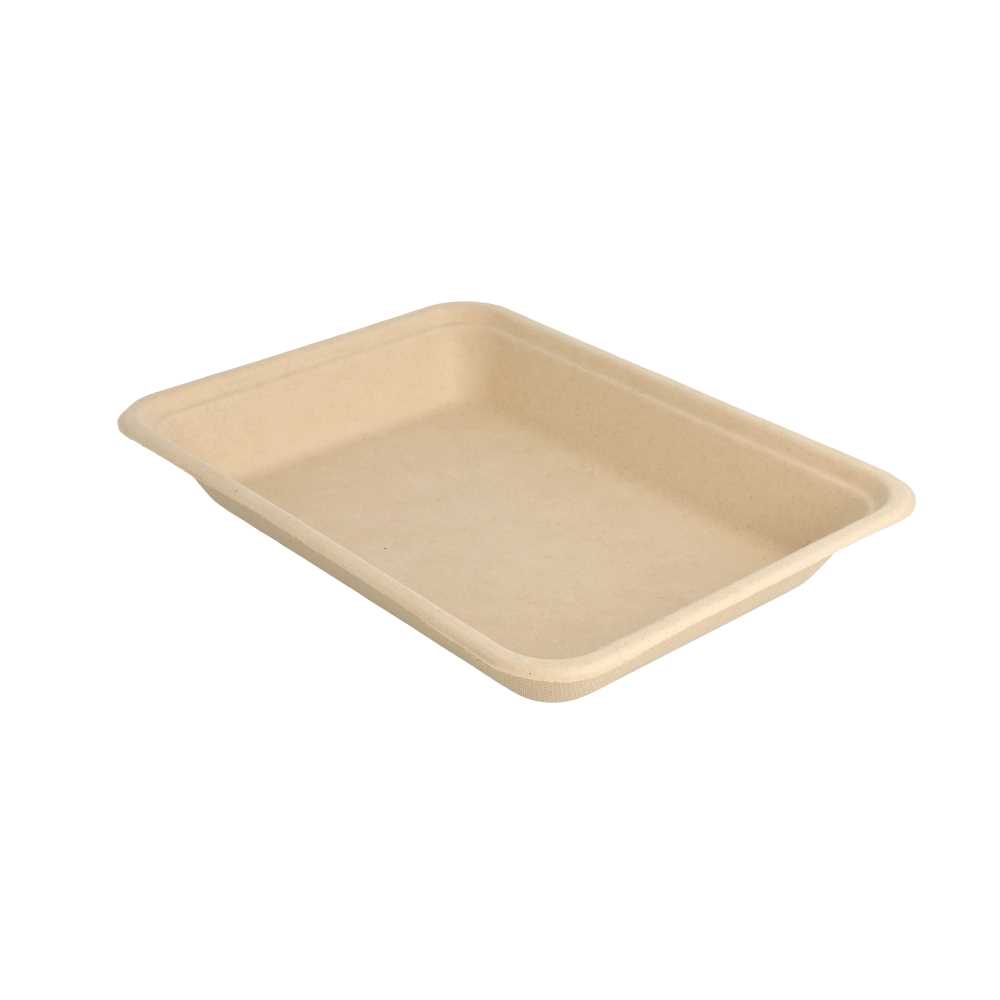 Barquillas 'Bionic' 350 Ml 19,6X14,7X2,7 Cm Natural Bagazo (1000 Unid.)