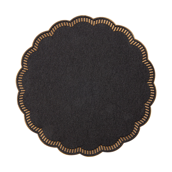 POSAVASOS 9 CAPAS 8x18 G/M2 + (30+12) G/M2 Ø9 CM NEGRO TISSUE (3000 UNID.)