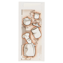 BOLSAS CUBIERTOS + SERVILLETA "BUEN PROVECHO" 'JUST IN TIME' 90 + 10PE G/M2 8,5x19,5 CM BLANCO AIRLAID (250 UNID.)