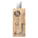 Servilletas Negras Enf. 'D.Point' 32X40 Cm 'Just In Time Closed' 40 + 10Pe G/M2 11X25 Cm Natural 'Times' Kraft Verjurado (300 Unid.)