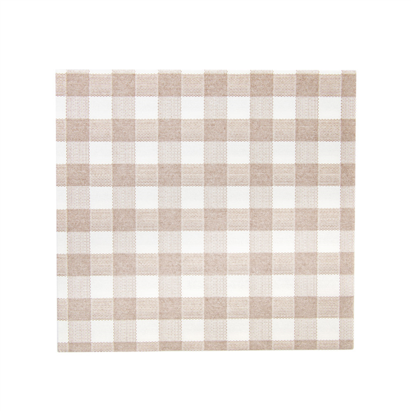 SERVILLETAS 'LIKE LINEN - VICHY' 70 G/M2 40x40 CM TAUPE SPUNLACE (600 UNID.)