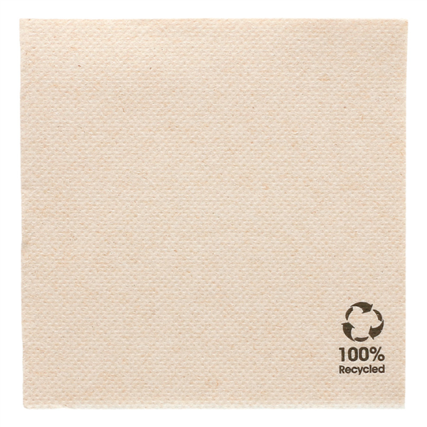 Servilletas Ecolabel 'Double Point' 19 G/M2 20X20 Cm Natural Tissue Reciclado (2400 Unid.)