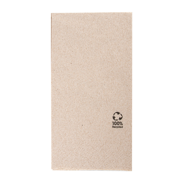 SERVILLETAS ECOLABEL 2 CAPAS P. 1/8 18 G/M2 40x40 CM NATURAL TISSUE RECICLADO (1800 UNID.)