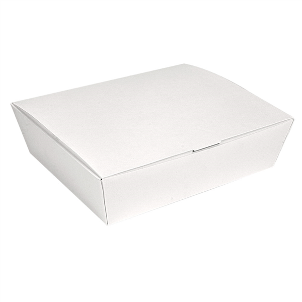 CAJAS "LUNCH BOX" TAPA 'THEPACK' 1500 ML 220 G/M2 + 19M 21x18x5,5 CM BLANCO CARTÓN ONDULADO NANO-MICRO + ALUMINIO (360 UNID.)