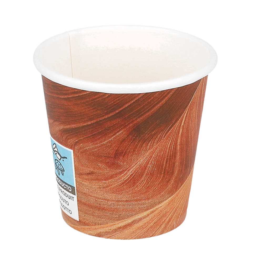 VASOS BEBIDAS CALIENTES 1 PARED ESPRESSO 'ARIZONA' 70 ML 230 + 18 PE G/M2 Ø5/3,5x4,9 CM MARRÓN CARTONCILLO (1000 UNID.)