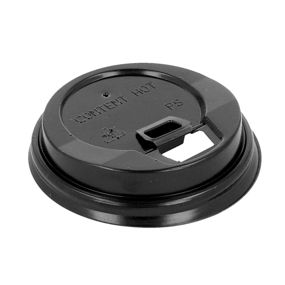 Tapas Altas Para Vasos 120 Ml Negro Ps (1000 Unid.)