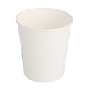 VASOS BEBIDAS CALIENTES 1 PARED 180 ML 260 + 18 PE G/M2 Ø7,2/5,3x7,8 CM BLANCO CARTONCILLO (1000 UNID.)