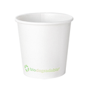 Vasos Bebidas Calientes 1 Pared 'Biodegradable' 120 Ml 170 + 30 Pla G/M2 Ø6,3/4,5X6 Cm Blanco Cartoncillo+Pla (1000 Unid.)