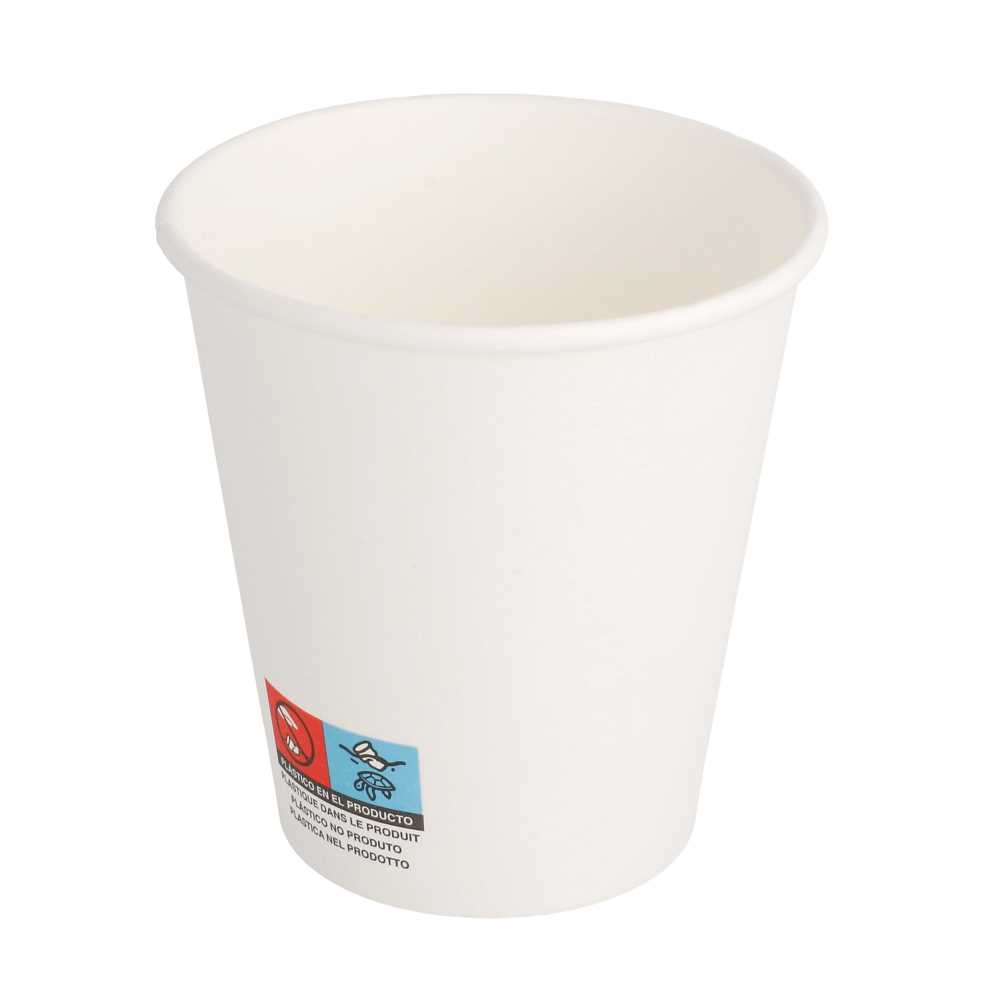 VASOS BEBIDAS CALIENTES 1 PARED 300 ML 300 + 18 PE G/M2 Ø9/6x9,5 CM BLANCO CARTONCILLO (1000 UNID.)