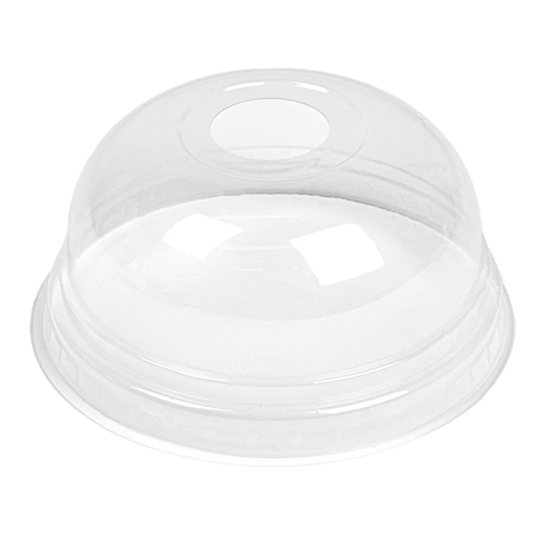 TAPAS CÚPULA CON ORIFICIO 223.99 Ø 7,8x3,9 CM TRANSPARENTE PLA (1250 UNID.)