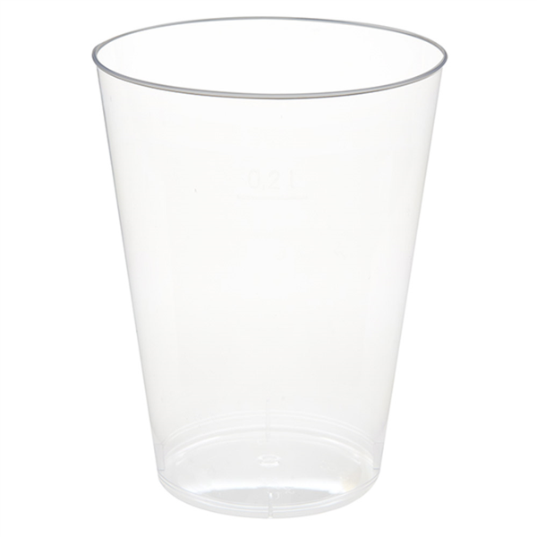 Vasos Inyectados 200 Ml Ø 7,5/5,1X9,7 Cm Transparente Cristal Ps (1000 Unid.)