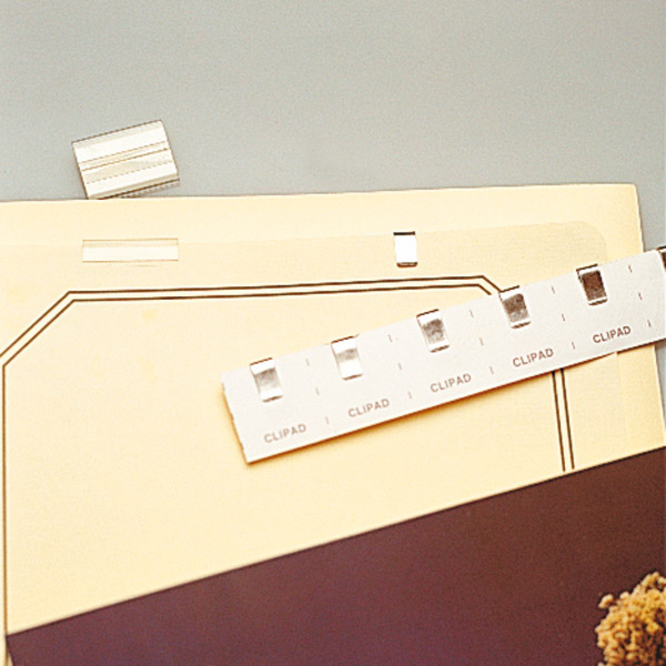 10 U. Clips Metálicos Sobre Papel Adhesivo 27X2,8 Cm Plateado Metal (1 Unid.)