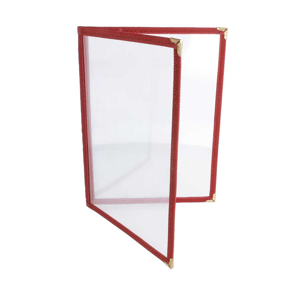 MENÚ "AMERICANO" DIN-A5 2 CUERPOS BURDEOS PVC (1 UNID.)