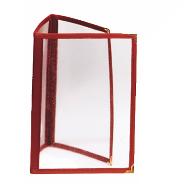 Menú "Americano" Din-A4 3 Cuerpos Burdeos Pvc (1 Unid.)