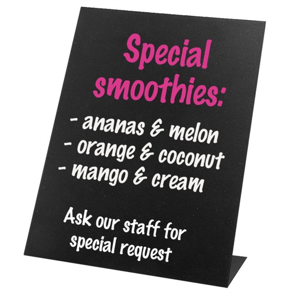 Pizarras De Sobremesa 15X21 Cm Negro Hierro (6 Unid.)