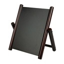 PIZARRA / CARTEL SOBREMESA 32x32 CM NEGRO MADERA (1 UNID.)