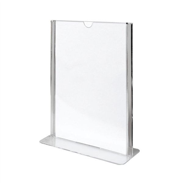 PORTA MENÚS SOBREMESA DIN-A5 14,8x21 CM TRANSPARENTE PS (20 UNID.)
