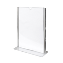 PORTA MENÚS SOBREMESA DIN-A5 14,8x21 CM TRANSPARENTE PS (20 UNID.)