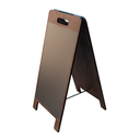 Pizarra En Ángulo 2 Caras Magneticas 38X45X78 Cm Negro Madera (1 Unid.)