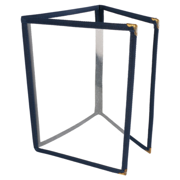 Menú "Americano" Din-A5 3 Cuerpos Azul Pvc (1 Unid.)