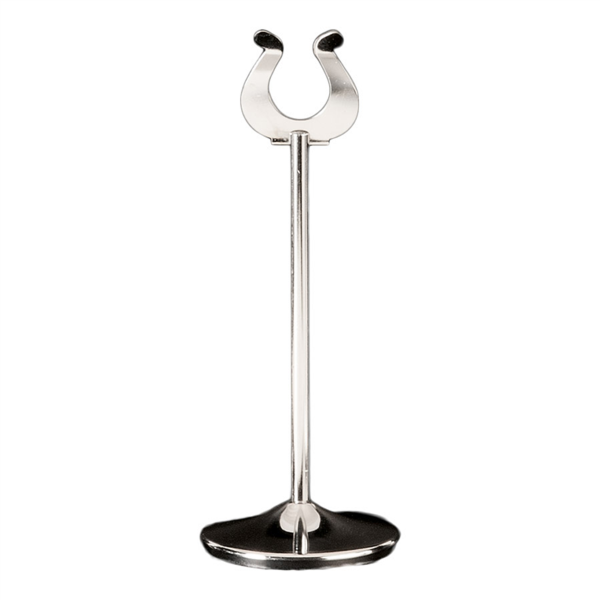 ATRIL PARA NUMERACIÓN SOBREMESA Ø7,2x19,5 (h) CM PLATEADO INOX (1 UNID.)