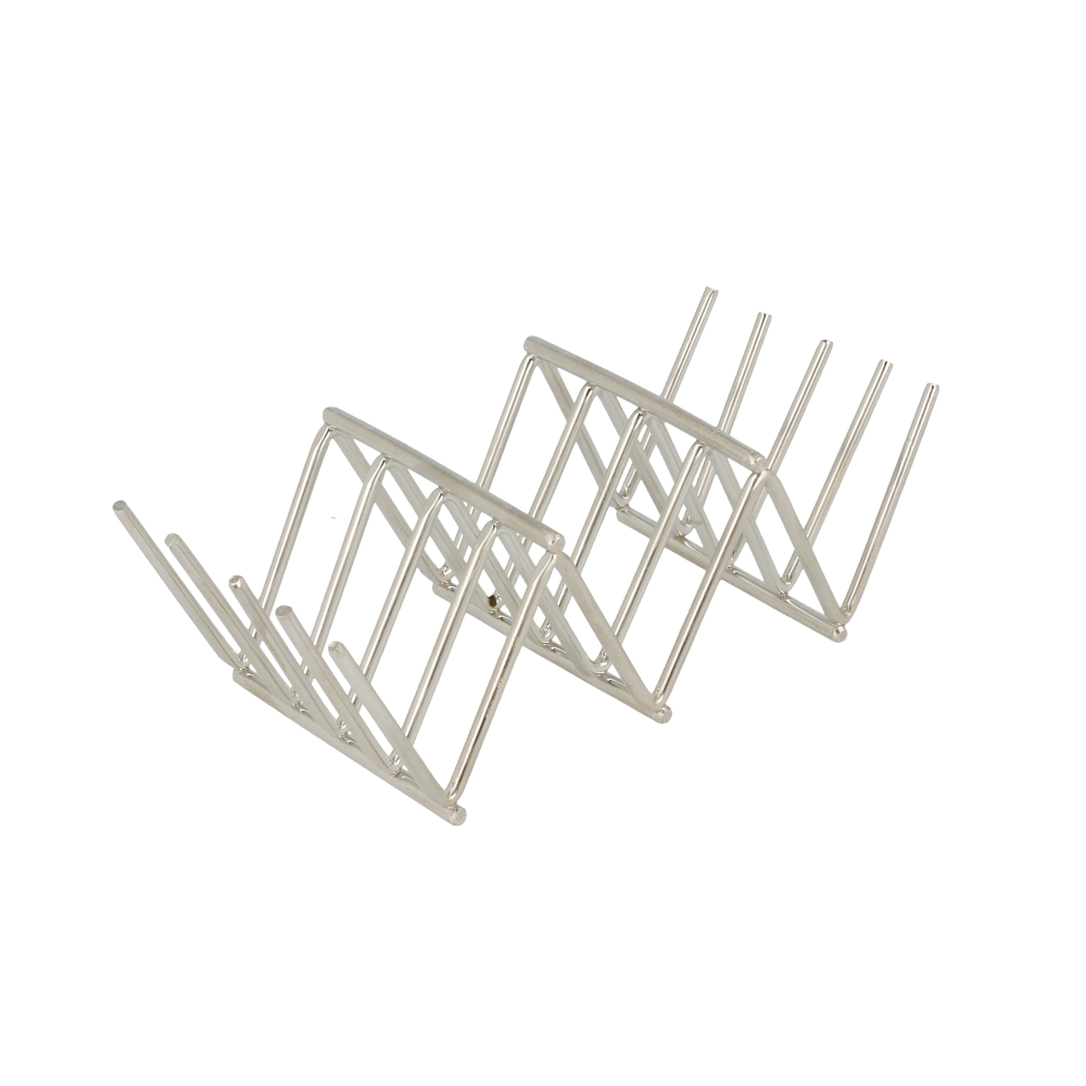 RACK MINI TACOS 'ARTINOX' 11,8x5,1x3,7 CM PLATEADO INOX (1 UNID.)