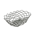 CESTA OVAL 24x15,2x7 CM NEGRO ACERO (1 UNID.)