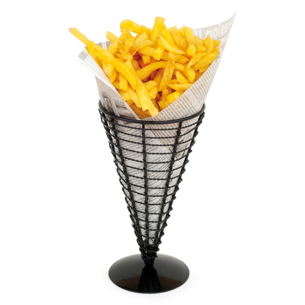 CESTAS PRESENTACIÓN Ø 12,8x22,5 CM NEGRO ACERO (1 UNID.)