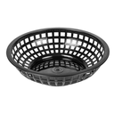 CESTAS REDONDAS Ø 20x5 CM NEGRO PP (12 UNID.)