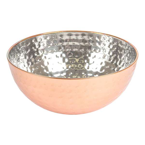 BOL MARTILLEADO 'ARTINOX' 1700 ML Ø 19,5x9 CM COBRE INOX (1 UNID.)