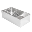 CAJA PARA BUFFET 'ARTINOX' 26,3x13x8 CM PLATEADO INOX (1 UNID.)