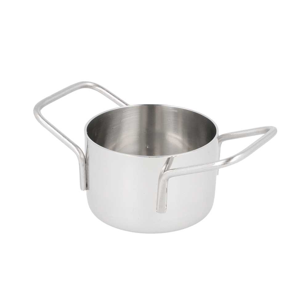 MINI OLLAS 'ARTINOX' Ø 8x4,5 CM PLATEADO INOX (6 UNID.)