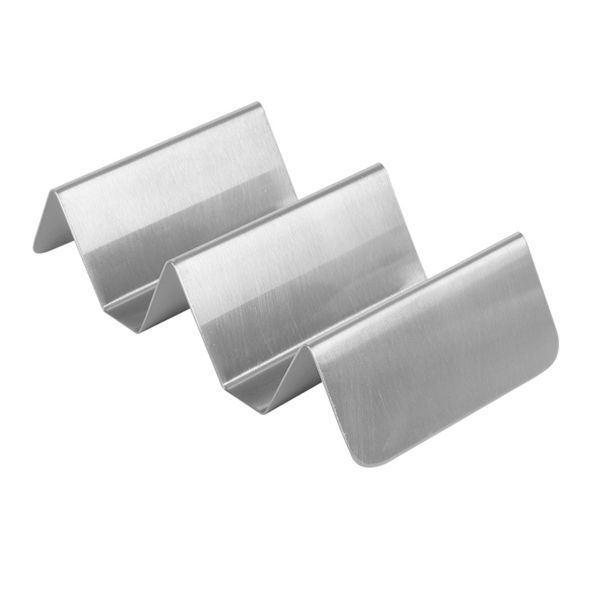 RACK 2/3 TACOS 'ARTINOX' 16,5x8x3,5 CM PLATEADO INOX (12 UNID.)