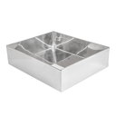 CAJA PARA BUFFET 'ARTINOX' 30x25,3x8 CM PLATEADO INOX (1 UNID.)